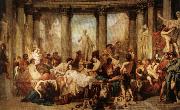 Thomas Couture The Romans of the Decadence oil on canvas